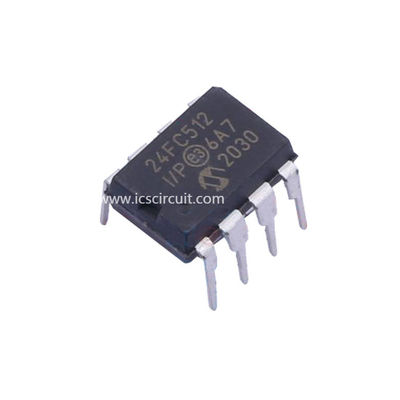 Chip 24FC512-I/P 512k I2c™ Cmos Eeprom di serie di IC di memoria flash